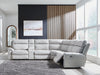Social Pointe Reclining Sectional with Storage Console - Visions in Furniture (La Mirada, CA)