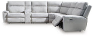 Social Pointe Reclining Sectional with Storage Console - Visions in Furniture (La Mirada, CA)