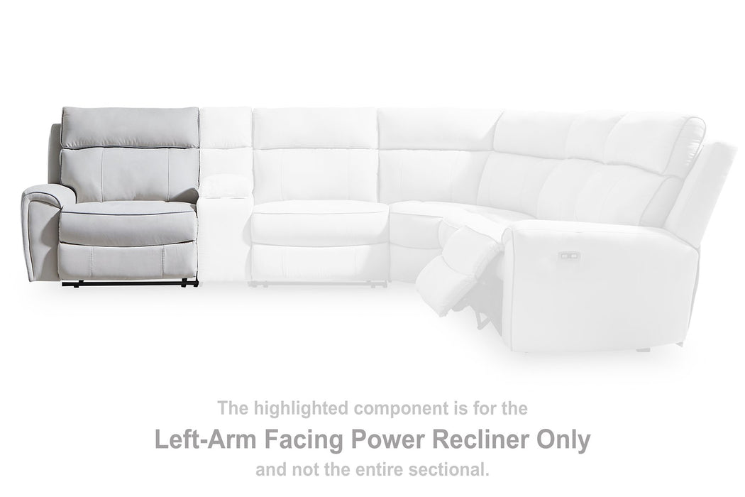 Social Pointe Reclining Sectional with Storage Console - Visions in Furniture (La Mirada, CA)