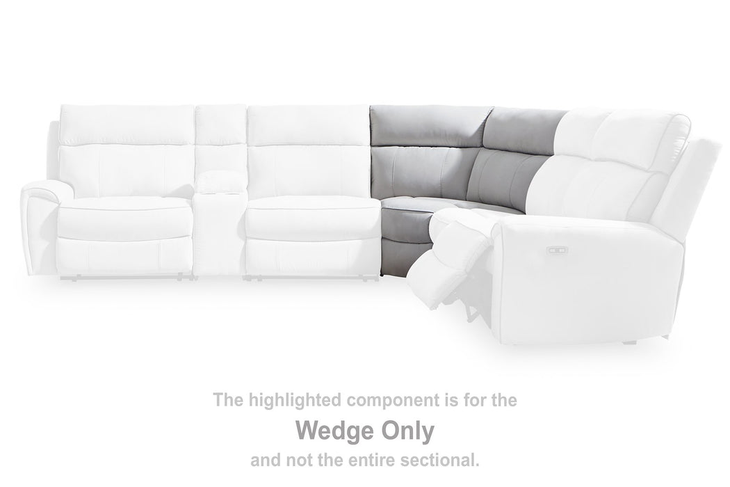 Social Pointe Reclining Sectional with Storage Console - Visions in Furniture (La Mirada, CA)