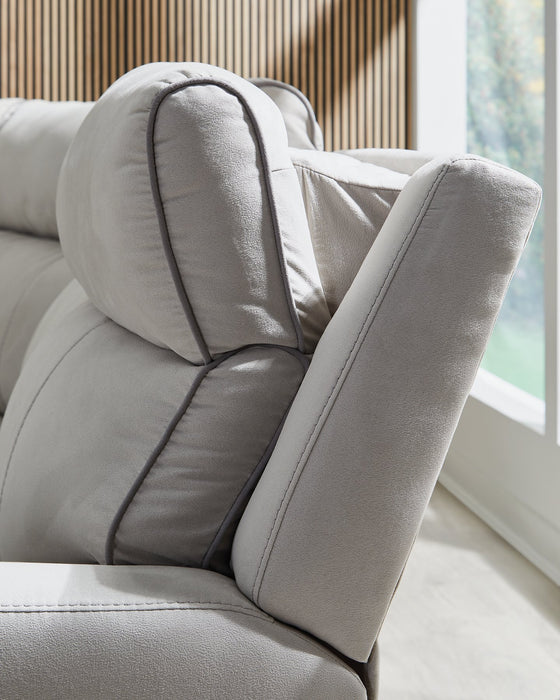 Social Pointe Reclining Sectional with Storage Console - Visions in Furniture (La Mirada, CA)