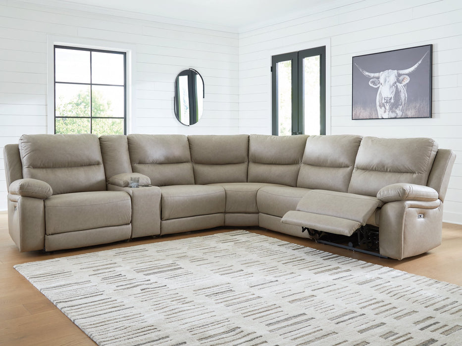 Narwhal Place Reclining Sectional with Storage Console - Visions in Furniture (La Mirada, CA)