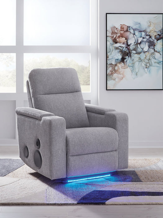 Pineland Power Glider Recliner with Audio System - Visions in Furniture (La Mirada, CA)