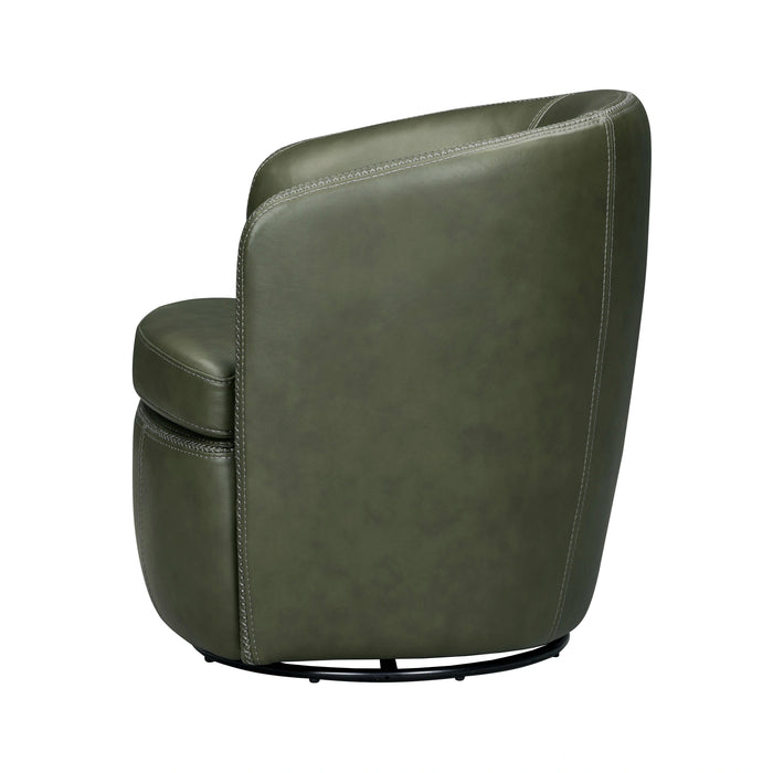 Parker Living Barolo 100% Italian Leather Swivel Club Chair Two Pack