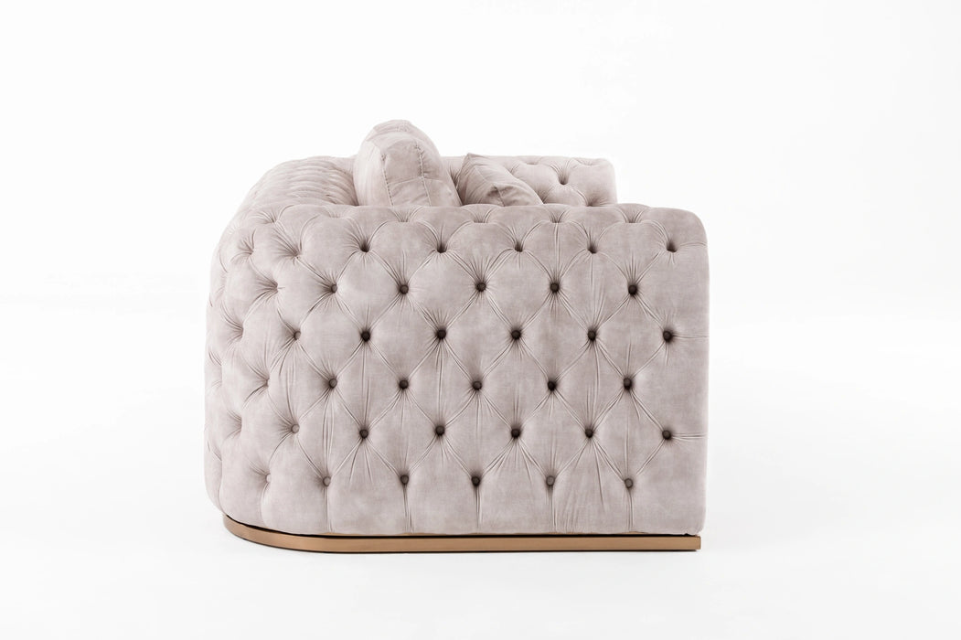 Divani Casa Dosie Transitional Loveseat