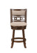 Gia 24" Swivel Counter Stool-Cherry W/Brown Fabric Seat