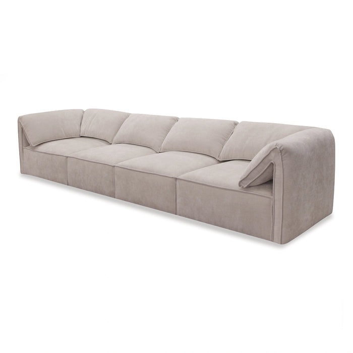 Gene - Modern Light Grey Fabric Modular Sectional Sofa-4-Piece Sectional