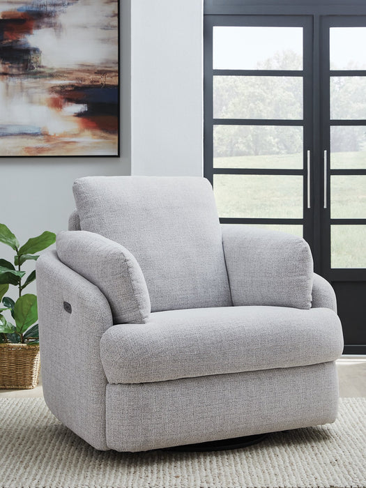Alainmont Next-Gen Nuvella Swivel Power Recliner - Visions in Furniture (La Mirada, CA)