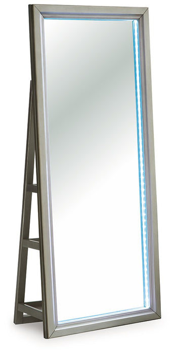 Evesen Floor Standing Mirror/Storage - Visions in Furniture (La Mirada, CA)