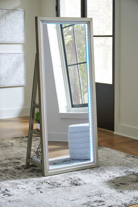 Evesen Floor Standing Mirror/Storage - Visions in Furniture (La Mirada, CA)
