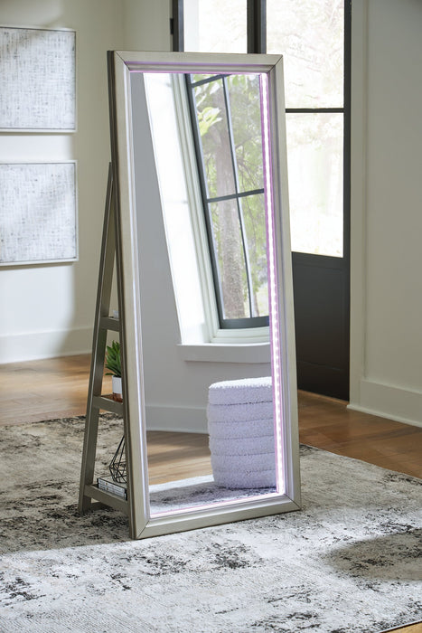 Evesen Floor Standing Mirror/Storage - Visions in Furniture (La Mirada, CA)