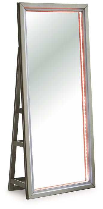Evesen Floor Standing Mirror/Storage - Visions in Furniture (La Mirada, CA)