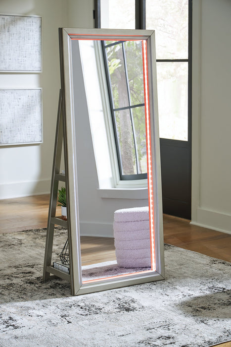 Evesen Floor Standing Mirror/Storage - Visions in Furniture (La Mirada, CA)