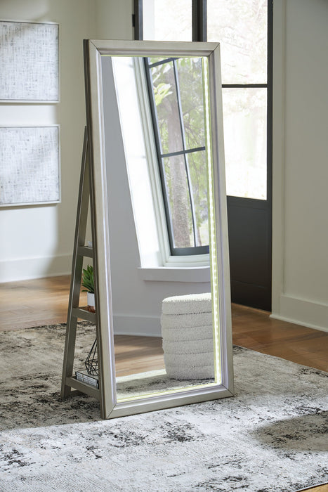 Evesen Floor Standing Mirror/Storage - Visions in Furniture (La Mirada, CA)