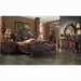 Versailles 2-Tone Dark Brown PU & Cherry Oak Queen Bed - Visions in Furniture (La Mirada, CA)