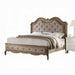 Chelmsford Beige Fabric & Antique Taupe Queen Bed - Visions in Furniture (La Mirada, CA)