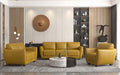 Valeria Mustard Leather Sofa - Visions in Furniture (La Mirada, CA)