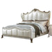 Acme Furniture Dresden II King Bed in Pearl White PU & Gold Patina 27817EK - Visions in Furniture (La Mirada, CA)