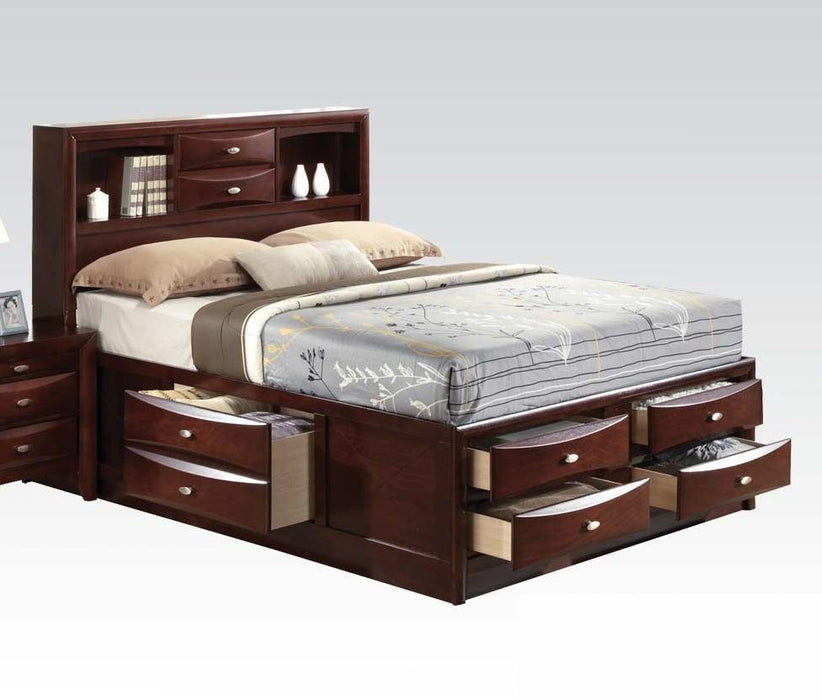 Acme Ireland Queen Storage Bed in Brown 21600Q - Visions in Furniture (La Mirada, CA)