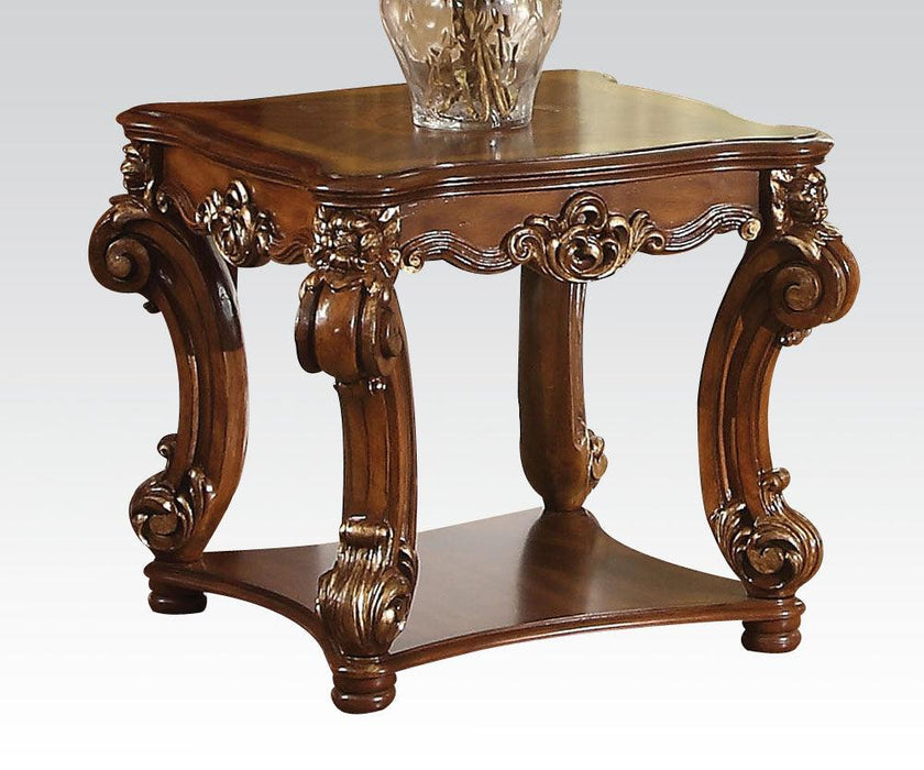 Acme Vendome Square End Table in Cherry 82001 - Visions in Furniture (La Mirada, CA)