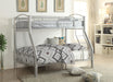 Cayelynn Silver Bunk Bed (Twin/Full) - Visions in Furniture (La Mirada, CA)