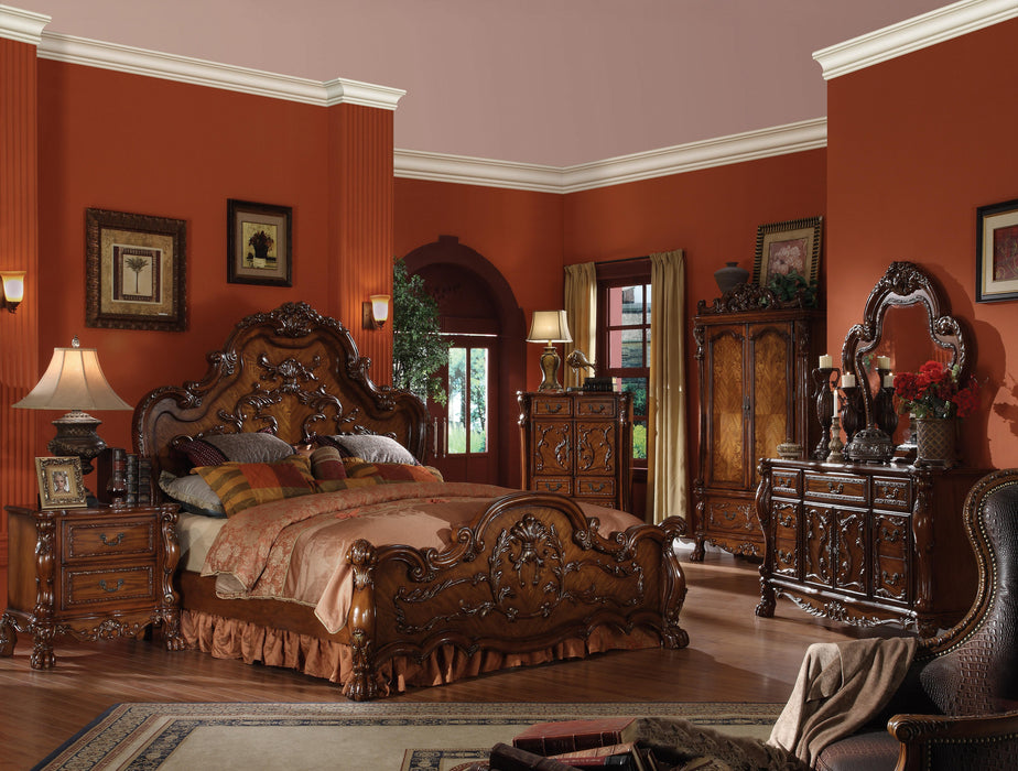 Dresden Cherry Oak Queen Bed - Visions in Furniture (La Mirada, CA)