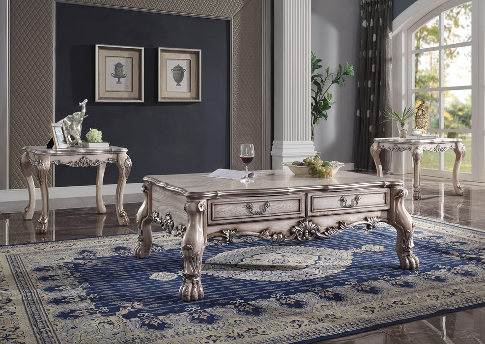 Dresden Vintage Bone White Coffee Table - Visions in Furniture (La Mirada, CA)