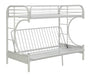 Eclipse White Bunk Bed (Twin XL/Queen/Futon) - Visions in Furniture (La Mirada, CA)
