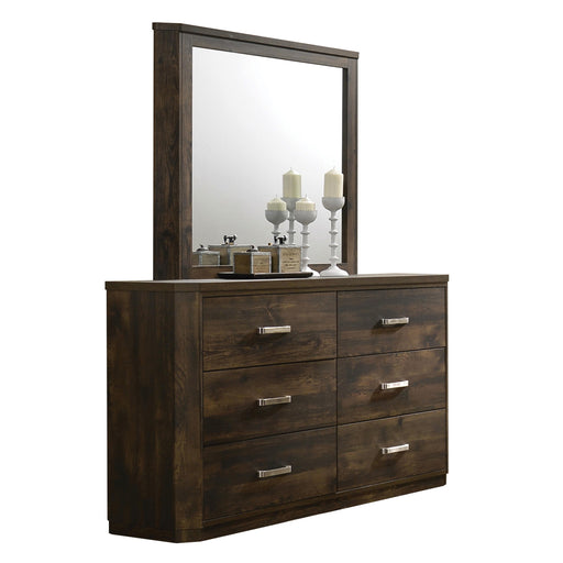 Elettra Rustic Walnut Mirror - Visions in Furniture (La Mirada, CA)