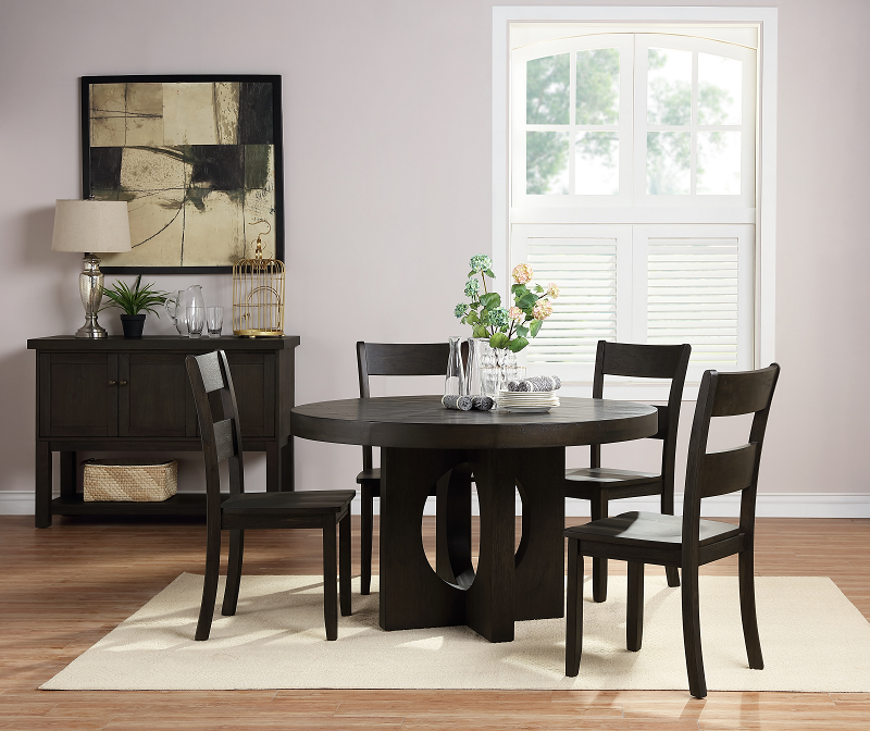 Haddie Distressed Walnut Dining Table - Visions in Furniture (La Mirada, CA)