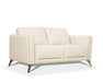 Malaga Cream Leather Loveseat - Visions in Furniture (La Mirada, CA)