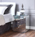 Nysa Mirrored & Faux Crystals Accent Table - Visions in Furniture (La Mirada, CA)