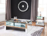 Nysa Mirrored & Faux Crystals Coffee Table - Visions in Furniture (La Mirada, CA)