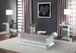 Nysa Mirrored & Faux Crystals Coffee Table - Visions in Furniture (La Mirada, CA)
