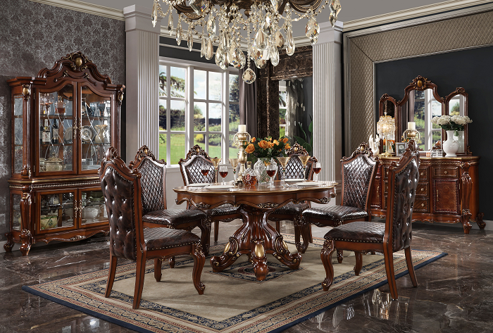 Picardy Cherry Oak Dining Table - Visions in Furniture (La Mirada, CA)