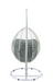 Simona Green Fabric & White Wicker Patio Swing Chair with Stand - Visions in Furniture (La Mirada, CA)
