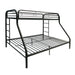 Tritan Black Bunk Bed (Twin/Full) - Visions in Furniture (La Mirada, CA)