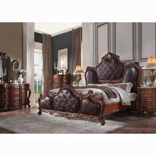 Picardy PU & Cherry Oak California King Bed image