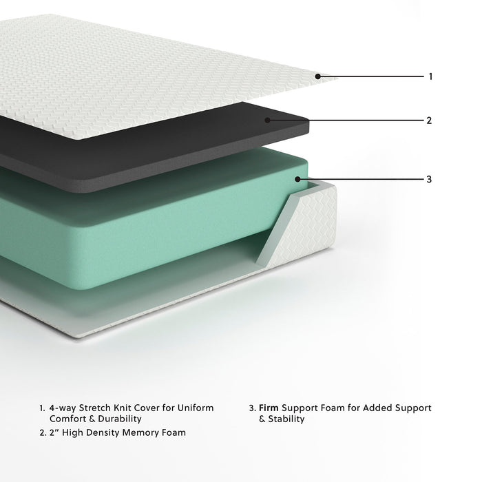 Chime 12 Inch Memory Foam Mattress in a Box - Visions in Furniture (La Mirada, CA)