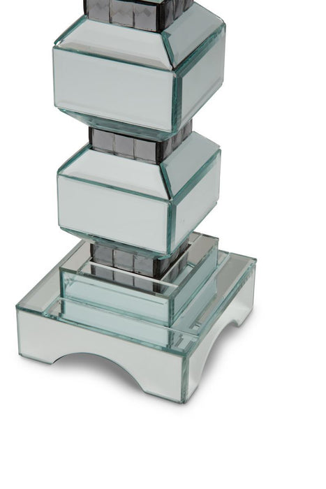 AICO Montreal 2-Tier Mirrored Candle Holder w/Crystal Accents (2/pack) - Visions in Furniture (La Mirada, CA)