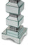 AICO Montreal 2-Tier Mirrored Candle Holder w/Crystal Accents (2/pack) - Visions in Furniture (La Mirada, CA)