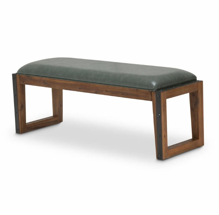 Brooklyn Walk Dining Bench in Burnt Umber - Visions in Furniture (La Mirada, CA)