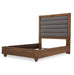 Brooklyn Walk Queen Channel Tufted Panel Bed in Burnt Umber - Visions in Furniture (La Mirada, CA)