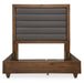 Brooklyn Walk Queen Channel Tufted Panel Bed in Burnt Umber - Visions in Furniture (La Mirada, CA)
