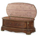 Cortina Leather Bedside Bench in Honey Walnut - Visions in Furniture (La Mirada, CA)