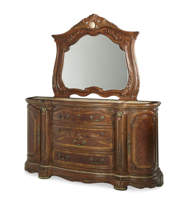 Cortina Mirror in Honey Walnut - Visions in Furniture (La Mirada, CA)