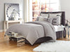 Fusion 8-pc King Duvet Set in Gray - Visions in Furniture (La Mirada, CA)