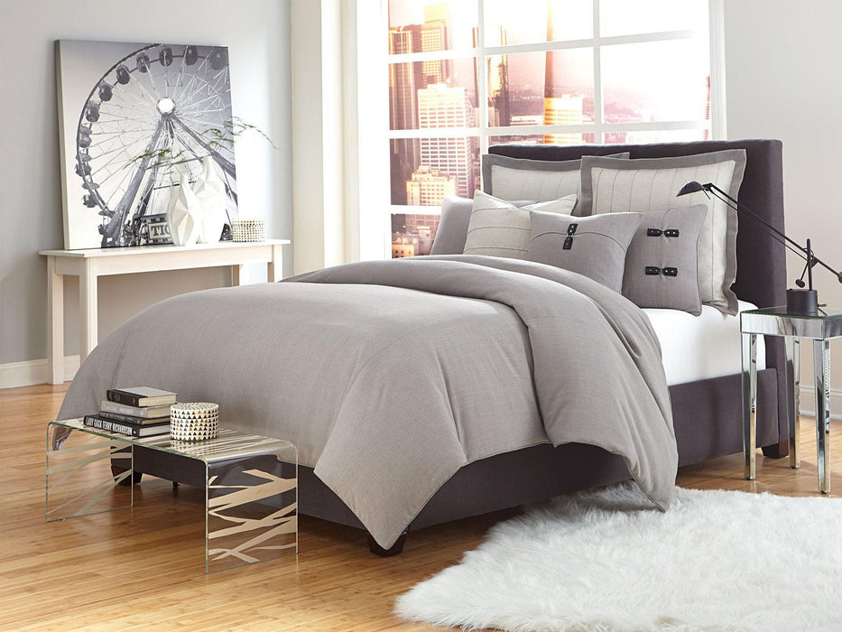 Fusion 8-pc King Duvet Set in Gray - Visions in Furniture (La Mirada, CA)