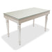 Glimmering Heights 2pc Writing Desk w/Glass Top in Ivory - Visions in Furniture (La Mirada, CA)