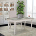 Glimmering Heights 2pc Writing Desk w/Glass Top in Ivory - Visions in Furniture (La Mirada, CA)